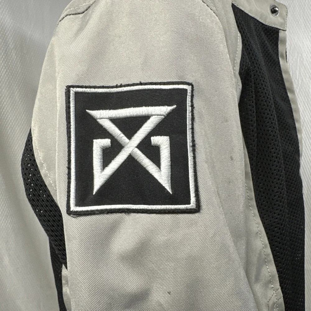 Gray Riding Jacket Motorcycle Jacket Crosswind and Mesh Jacket Small Breathable